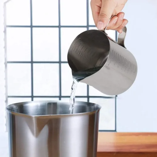 Miniatura 3 de Jarra de leche de 34 onzas/33.8 fl oz, jarra de espuma de leche, espumador de leche, jarra de leche para café, taza de vaporizador, taza de café