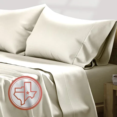 Miniatura 67 de TEXAS LINEN CO. Juego de sábanas de algodón egipcio Split King - 600 número de hilos, 5 piezas, sábanas blancas para cama ajustable, fibra 19: Raya