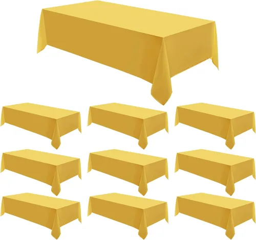 Miniatura 25 de Mantel rectangular de 60 x 102 pulgadas, color blanco, 1 paquete de manteles para 6ft, resistentes a las manchas, decorativo, lavable, de poliéster