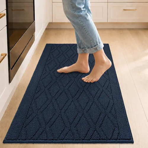 Miniatura 26 de COSY HOMEER Tapete de cocina antideslizantes, absorbentes para el piso, alfombra de cocina lavable, tapete de pie para fregadero, alfombra de Beige