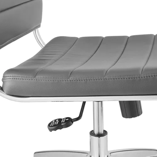 Miniatura 9 de LexMod Jive silla de oficina ejecutiva acanalada respaldo alto, Poliuretano, Gris