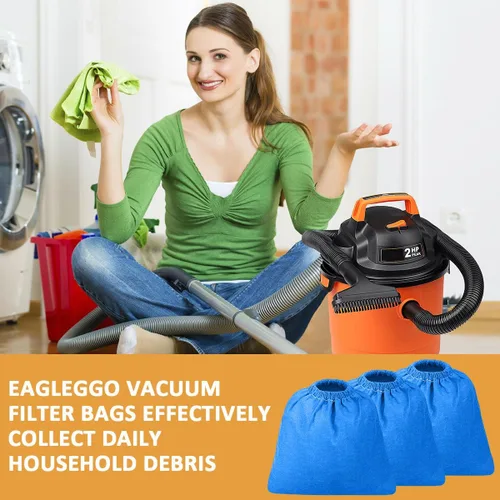 Miniatura 7 de 3 piezas de bolsa de filtro de tela para Armor All AA256 AA255 2.5 galones Shop VAC Microlined