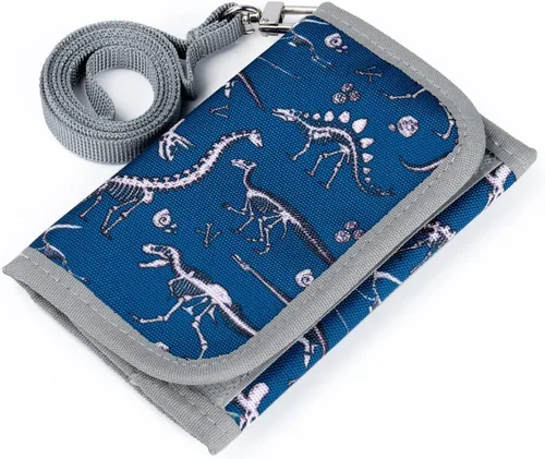 Miniatura 6 de Choco Mocha Carteras infantiles para niños, Dinosaurio Fósil-Azul, Moderno