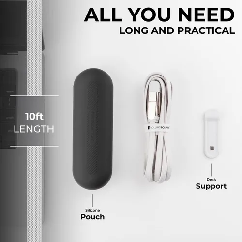 Miniatura 4 de Rolling Square inCharge XL - Cable de carga múltiple 6 en 1, cable USB portátil y USB-C con potencia de carga ultrarrápida de 100 W, 10 pies/9.8 ft