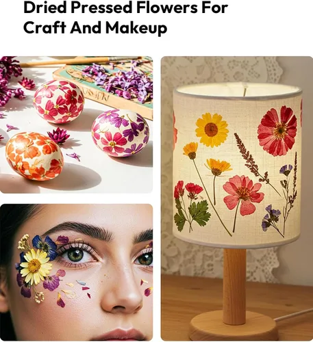 Miniatura 8 de Flores Secas, Resiners 100 Piezas de Flores Prensadas para Manualidades Amarillas Flores Secas Naturales Reales Kit de Hojas Secas para Hacer