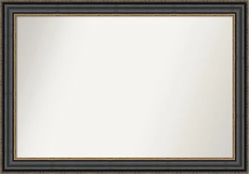 Miniatura 466 de Amanti Art Espejo personalizado, espejo de baño negro puente, espejo de pared o espejo de tocador de baño sobre el fregadero (26 x 26 pulgadas)