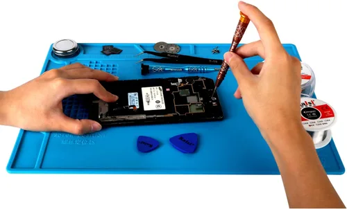Miniatura 6 de Kaisi S-130 - Alfombrilla de reparación de silicona aislante para soldadura, resistente al calor, alfombrilla de trabajo de silicona 932°F con regla