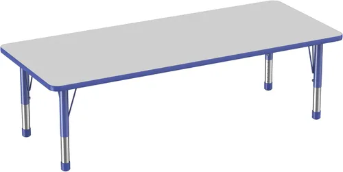Miniatura 20 de FDP - Mesa rectangular para actividades escolares y aulas (24 x 36 pulgadas), patas gruesas para niños pequeños, altura ajustable de 15 a 24
