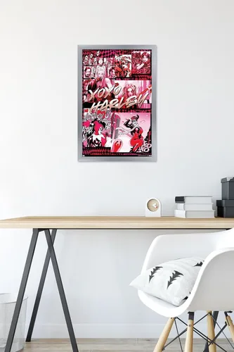 Miniatura 6 de Trends International DC Comics - Póster de pared de Harley Quinn, Good To Be Bad, 14.725 x 22.375 pulgadas, versión enmarcada plateada Versión