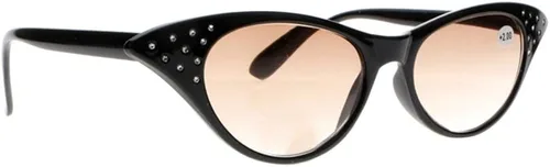 Miniatura 2 de Mujeres Cat Eye Diseñador Diamantes de imitación Protección UV Lente Tintado Lectores Sol Gafas de Lectura +1.00~+4.00
