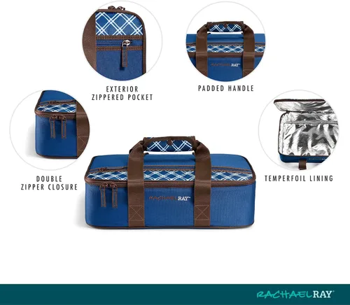 Miniatura 2 de Rachael Ray Lasagna Lugger, Thermal Insulated Casserole Carrier for Hot or Cold Food, Lugger Tote for Potluck, Parties, Picnic, and Cookouts, Fits