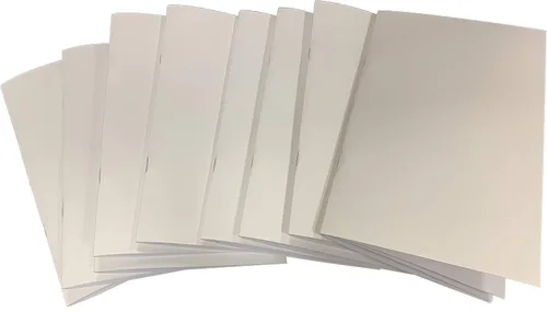 Miniatura 5 de Paquete de 100 libros en blanco para niños con cubierta blanca de 80 libras, 32 páginas sin rayas sin forro, con papel blanco de 24 libras de alta