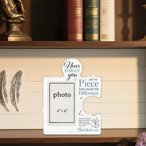 Miniatura 5 de Regalos de Apreciación para Médicos para Mujeres y Hombres, Regalos de Jubilación y Despedida para Médicos y Colegas, Marco de Foto de Rompecabezas