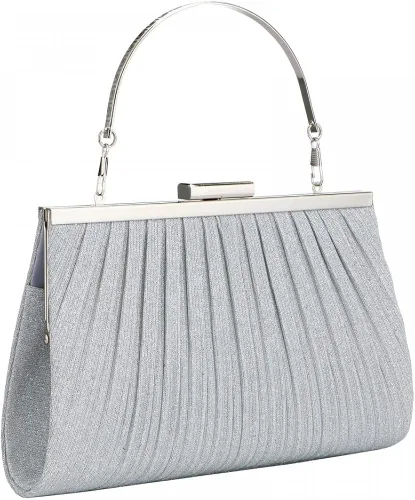 YYW Bolso de mano para mujer, bolso brillante con asa superior, bolsa de noche, bolsa cruzada, bolsa de hombro para boda, fiesta, baile de graduación