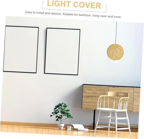Miniatura 2 de DOITOOL 2 sets cubierta de luz de uso interior tejida pantalla lámpara colgante decorativa para dormitorio 2 unids*2