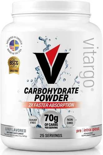 Miniatura 12 de Vitargo Polvo de carbohidratos, reposición de glucógeno muscular 2 veces más rápida, ponche de frutas de 1.7 libras, Pre, Intra y Post, polvo