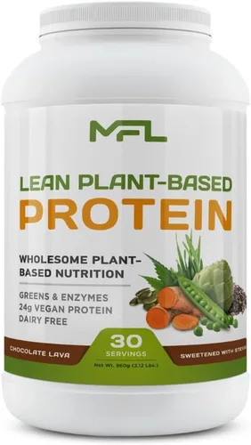 MFL - Proteína en polvo vegana, a base de plantas, sin gluten, sin lácteos, sin OMG, sin lactosa, apta para dieta cetogénica, 2.12 libras (chocolate