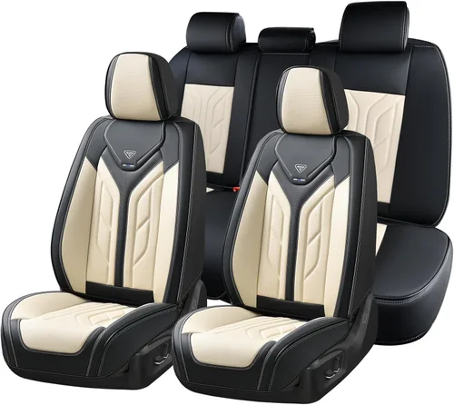 Miniatura 29 de Coverado Fundas de Asiento Delantero para Automóvil, 2 Piezas Fundas de Asiento de Cuero para Automóviles, Protector de Asiento de Automóvil Solo
