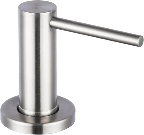 Miniatura 7 de Despachador de jabón para lavaplatos de níquel cepillado GAPPO, dispensador de acero inoxidable para encimera, loción para manos incorporada