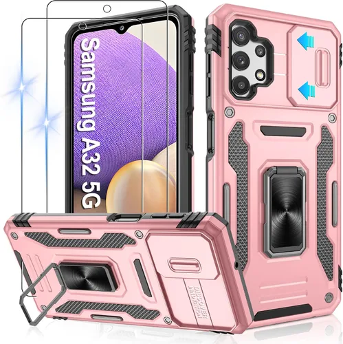Miniatura 185 de Gritup para Samsung Galaxy S22 Funda con protectores de pantalla HD de 2 paquetes y cubierta deslizante para la cámara, protección contra caídas
