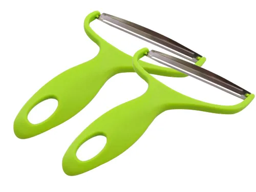 WOIWO Rallador de repollo doméstico de cocina 2 piezas, rallador de brócoli, pelador de boca ancha, rallador de repollo de acero inoxidable
