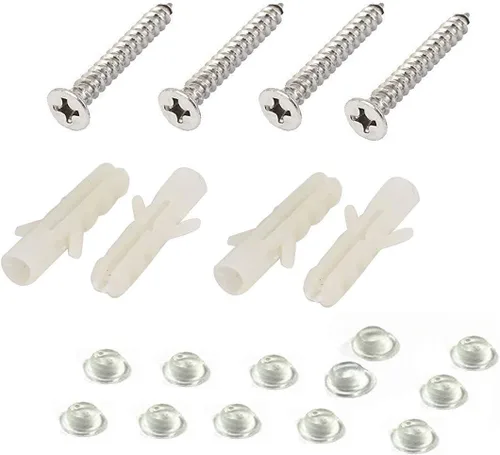 Miniatura 4 de XMHF Abrazadera de clip ajustable rectangular de acero inoxidable en tono plateado para vidrio de 0.236-0.394 in de grosor, paquete de 8