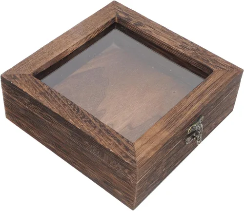 Miniatura 10 de Cabilock Caja de colección para espécimen de mariposa con parte superior de acrílico, caja organizadora de joyas de mariposa con marco real