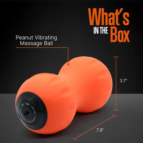 Miniatura 2 de SQUATZ Peanut - Pelota de masaje vibratoria inalámbrica, 3 niveles de intensidad de vibración, 2 a 5 horas de vida útil, portátil y recargable