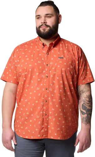 Miniatura 24 de Columbia - Camisa de manga corta para hombre Rapid Rivers con estampado, con cómodo elástico Colegial Navy Outback