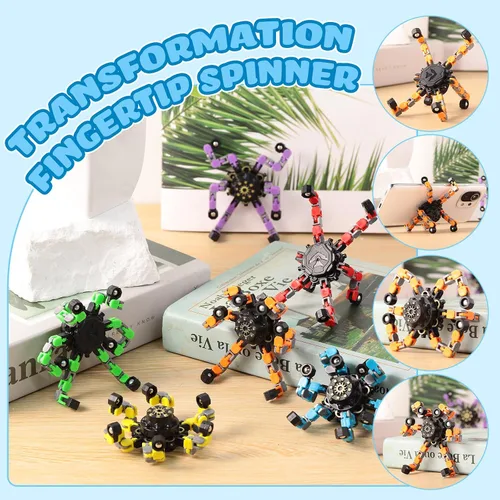 Miniatura 4 de Paquete de 120 juguetes giratorios transformables para niños y adultos, divertidos juguetes sensoriales para aliviar el estrés para niñas y niños