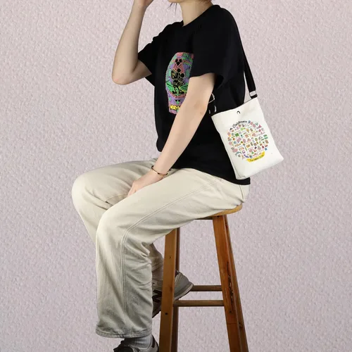 Miniatura 4 de MNIGIU California Tote Bag - Blanco, Mediana, perfecta para viajes, uso diario y almacenamiento de maquillaje