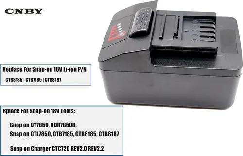 Miniatura 6 de 2 baterías CTB8185 CTB8187 de 18 V, 4 Ah, 4000 mAh, repuesto para CTB8185 CTB7185 CT8850 CT7850 CDR7850H CTL7850 CT8815 CT8850 CT9075 CT9100 CT9010