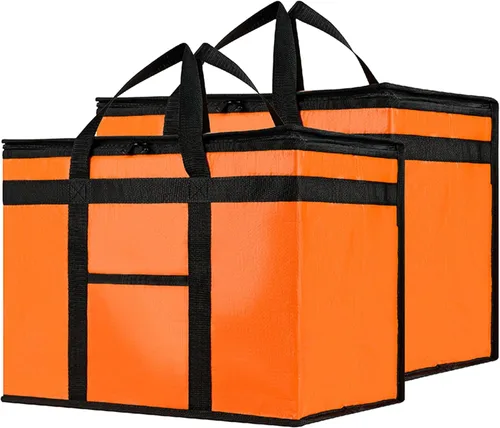 Miniatura 26 de NZ home Bolsa de enfriador XXL PRO aislada y duradera para entrega y compras de comestibles con cremallera superior, para calentar alimentos