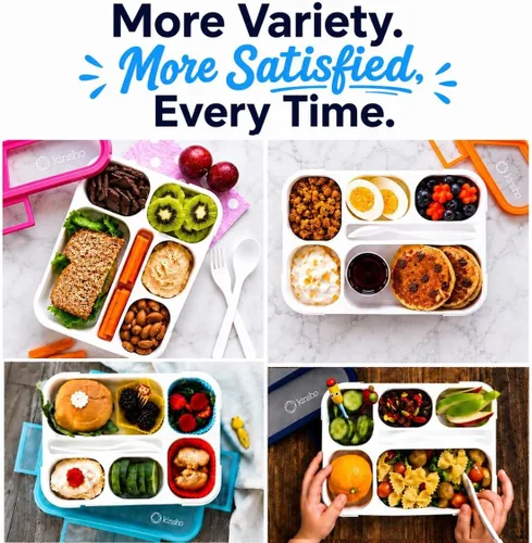 Miniatura 8 de Fiambrera BENTO para niños, fiambrera para mujer, adultos, recipiente para guardar la comida hermético Fiambreras para raciones planificadas