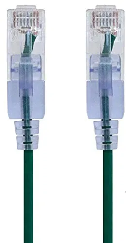 Miniatura 60 de Monoprice Cat6A - Cable de conexión Ethernet de 6 pulgadas, negro, UTP, 30 AWG, 10G, cable de cobre puro desnudo, sin enganche, RJ45, serie SlimRun