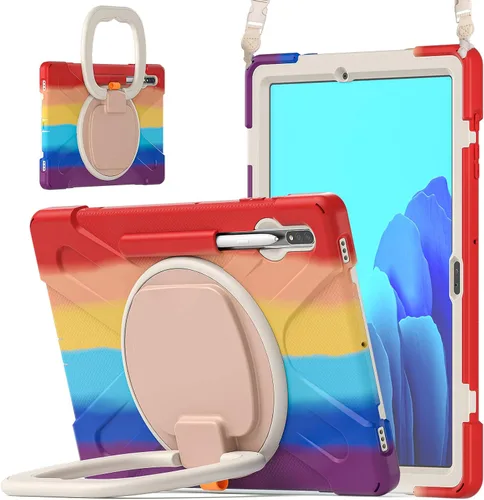 Miniatura 47 de 360 Rotation Case for Galaxy Tab ActivePro/Tab Active4 Pro/Active 5 Pro 10.1" Sturdy Cover Rotate Ring Stand Shoulder Carrying Strap Hand Strap