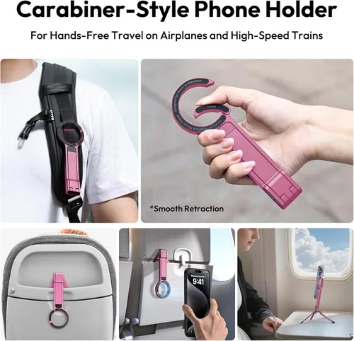 Miniatura 2 de ULANZI MA30 - Soporte magnético de trípode para iPhone - Maglock de aluminio para teléfono inteligente, mini trípode de bolsillo, soporte