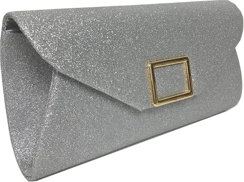 Miniatura 5 de sioglam Bolso de mano de noche con purpurina para mujeres y niñas, bolsa de baile de graduación, cóctel, fiesta, boda, noche