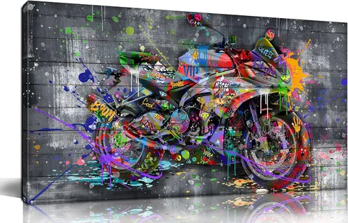 Miniatura 11 de SIXTTART Banksy - Lienzo de pared para dormitorio, arte de pared con graffiti callejero, pintura abstracta, arte pop, decoración moderna de pared