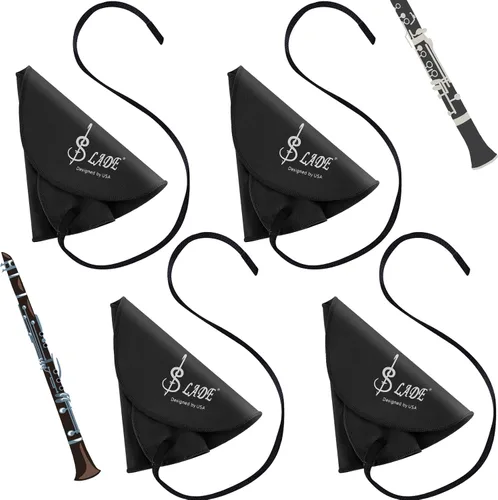 Miniatura 10 de Yinder 4 Piezas Paño de Limpieza para Clarinete Paño de Limpieza para Tubo Interior Adecuado para Flauta, Piccolo, Saxofón, Sax (Rojo)