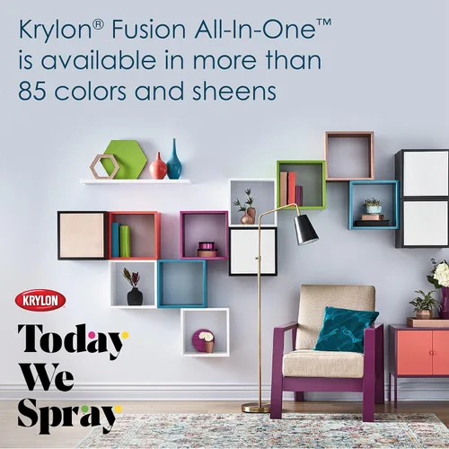 Miniatura 246 de Krylon Fusion - Pintura en aerosol adhesiva todo en uno para uso en interiores y exteriores, 12 onzas, aluminio