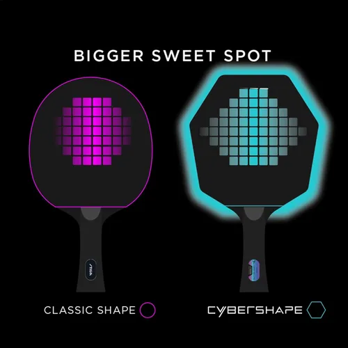 Miniatura 8 de STIGA Cybershape Carbon CWT Truls Edition - Cuchilla de tenis de mesa con tecnología de peso personalizada, control superior y agarre mejorado