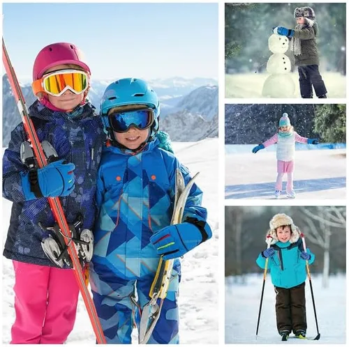 Miniatura 5 de Lyxbone Kids Snow Gloves,Kids Mittens Winter Waterproof,Girls Snow Gloves,Kids Gloves Winter Waterproof,Snow Gloves for Kids