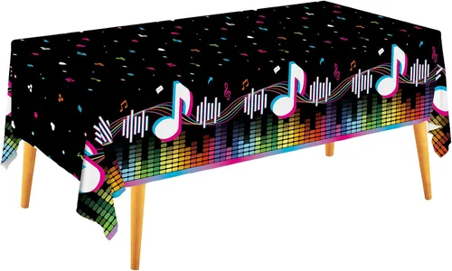 Miniatura 8 de Gatherfun Mantel desechable de cumpleaños, funda de mesa de plástico para fiesta de cumpleaños de niños, 54 x 108 pulgadas, 3