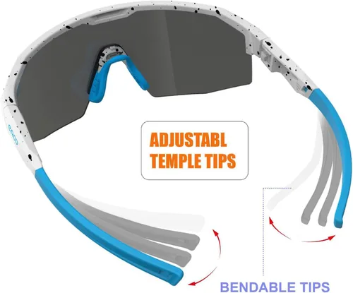 Miniatura 6 de Eazyrun Gafas de sol polarizadas deportivas para niños de 8 a 12 años, lentes para béisbol, softbol, ciclismo, protección UV para niños y niñas F25f
