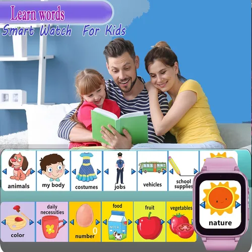 Miniatura 4 de Reloj inteligente para niños, reloj inteligente para niñas y niños con 26 juegos, grabadora de video y reproductor, calendario podómetro, linterna