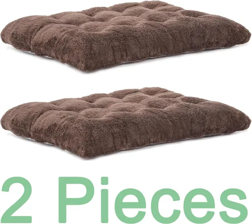 Miniatura 2 de POMIU Paquete de 2 camas lavables para perros, camas de felpa de lujo con antideslizante, lavable a máquina, tapete para dormir para perros grandes