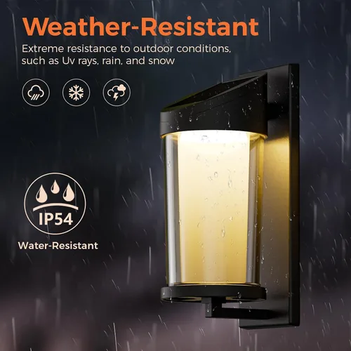Miniatura 6 de Solar Yard Paquete de 4 Luces de Pared para Exteriores, Accesorio de Luz, Accesorios de Iluminación LED Exterior para Exteriores, Luces de Porche