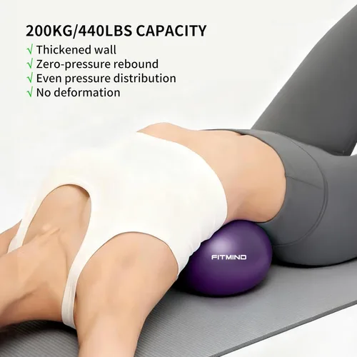Miniatura 3 de FITMIND_Pelota de Pilates de 10 Pulgadas Antiestrés y Antideslizante Mini Bola de Yoga para Fitness, Entrenamiento del Núcleo, Terapia Física