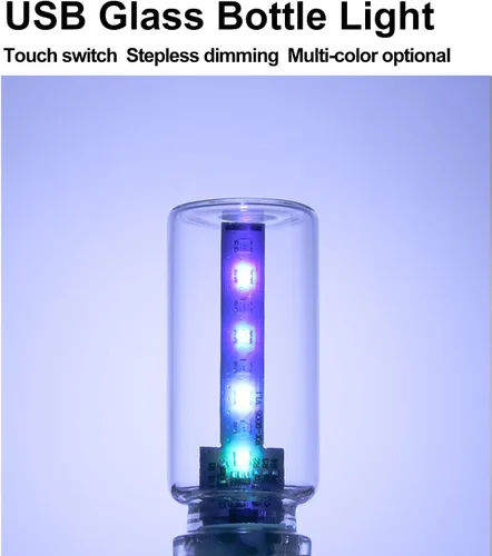 Miniatura 2 de Luz nocturna USB retro con control táctil, luces de ajuste táctil, luz nocturna USB automática enchufable, mini bombilla LED para automóvil, 905
